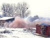 Wyburzanie komina lokomotywowni