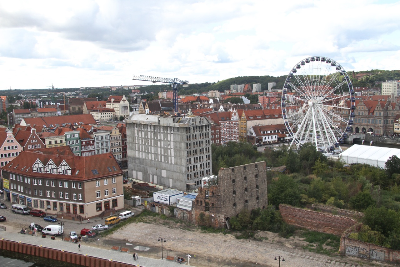 Gdańsk widziany z Marina Club Hotel