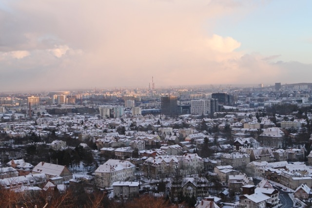Widok ze Wzgórza Pachołek - grudzień 2014 r.