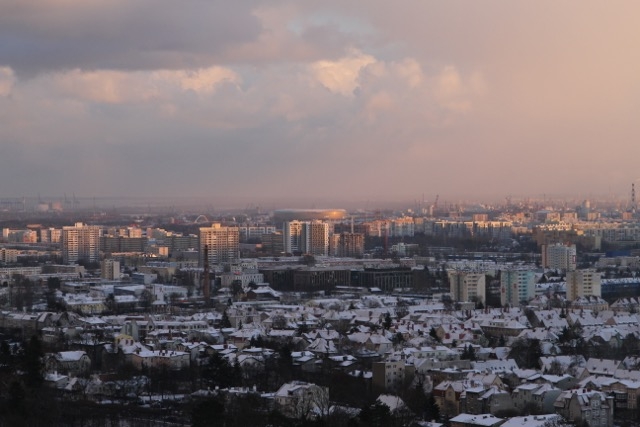 Widok ze Wzgórza Pachołek - grudzień 2014 r.