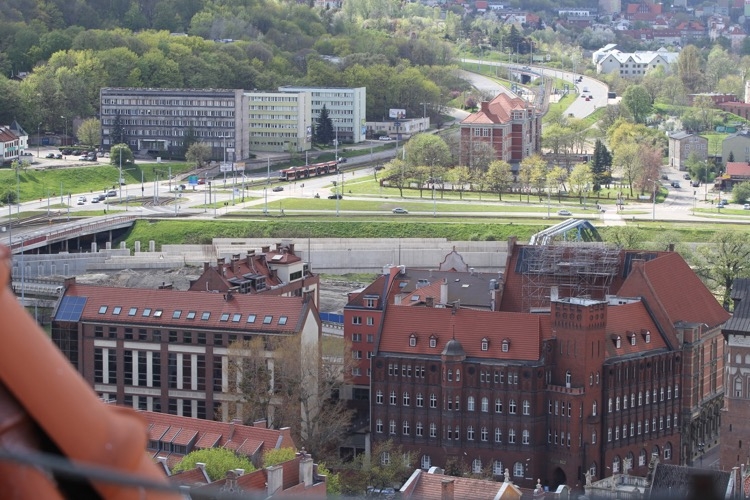 Panorama Gdańska z wieży Bazyliki Mariackiej