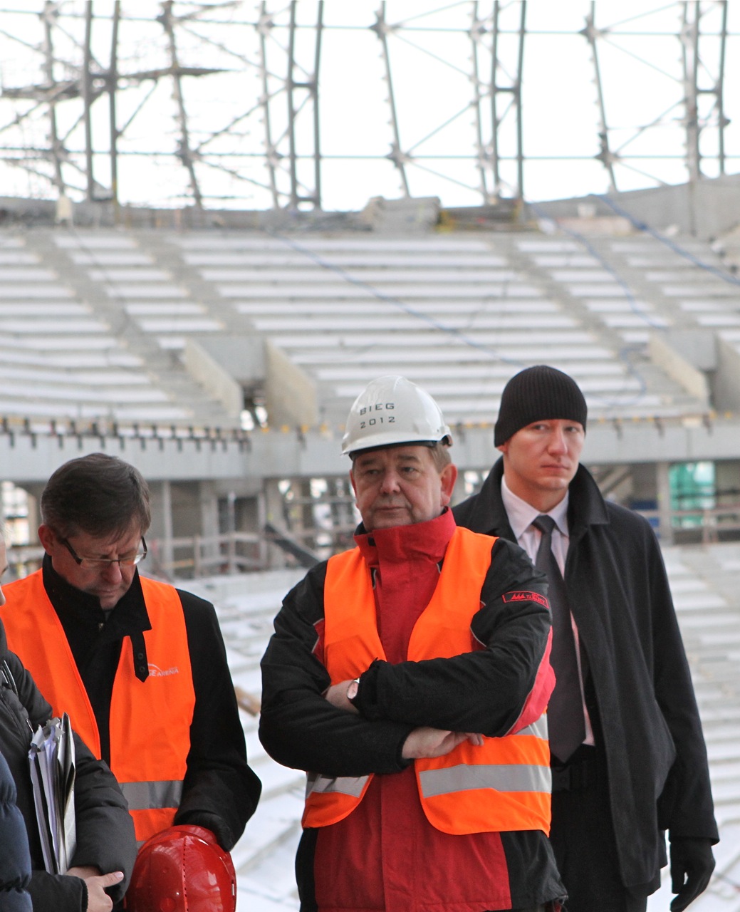 Donald Tusk na stadionie w Gdańsku